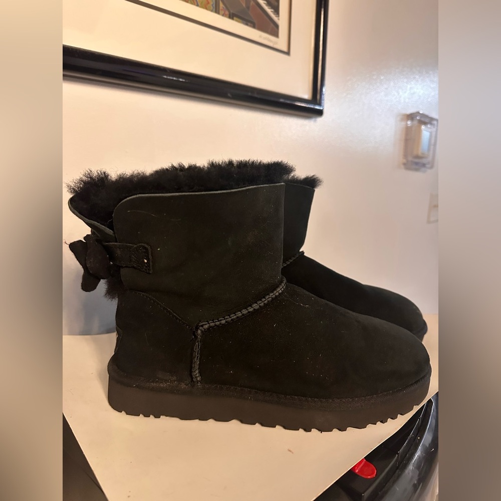 Brand New UGG Black Fur-Lined Footwear